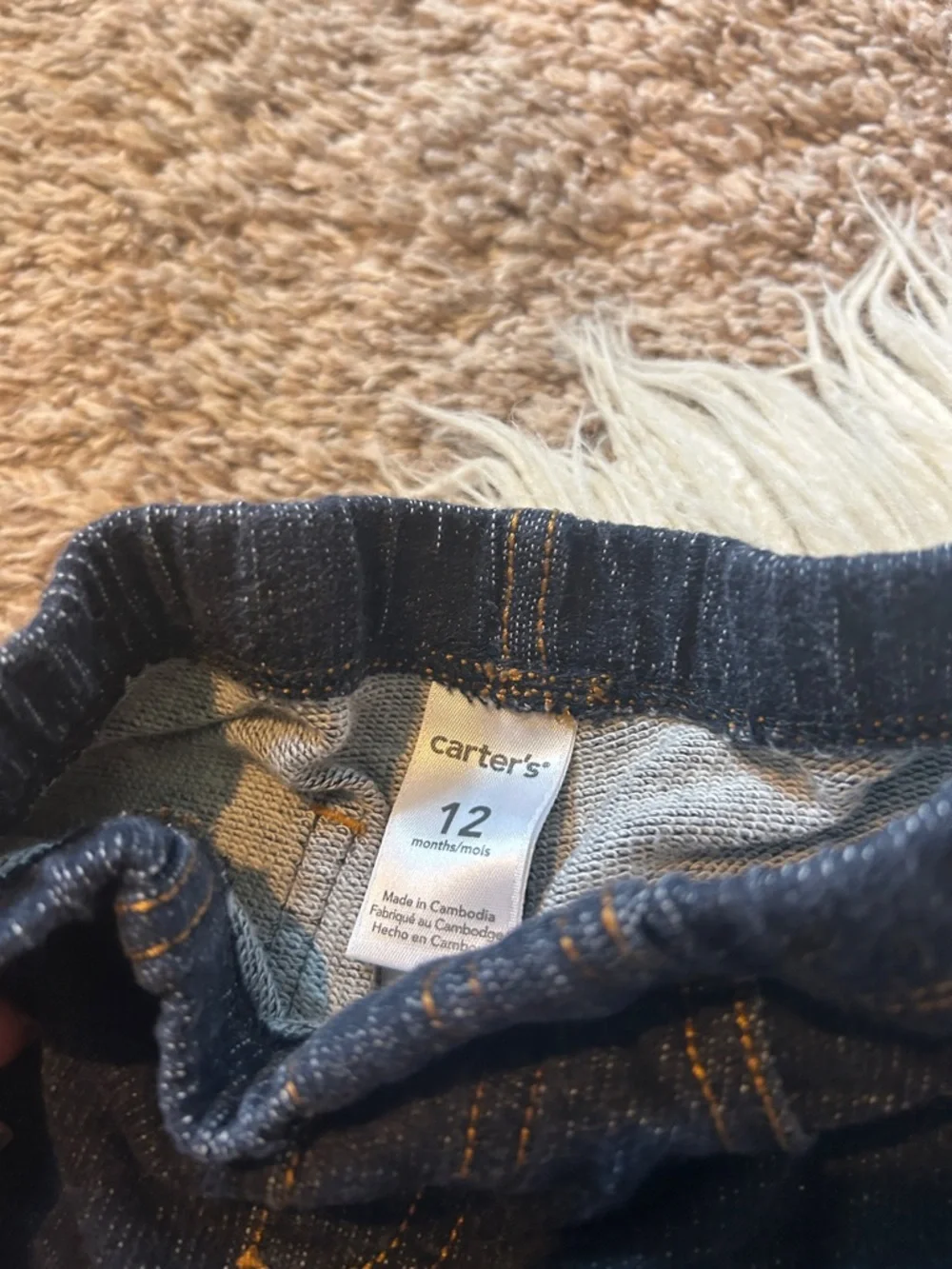 Carters, Old Navy, etc 12 month boys - Blue Denim & Khaki Bottoms